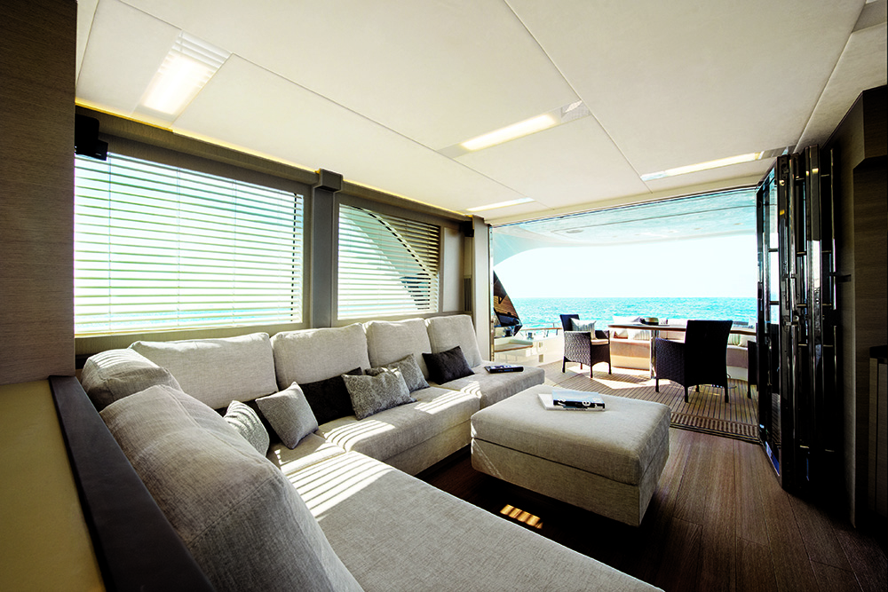 The MCY 70 saloon area